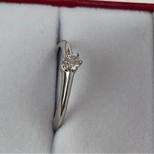 Tiffany & Co. Platinum Diamond Engagement Ring 0.15 4.3g